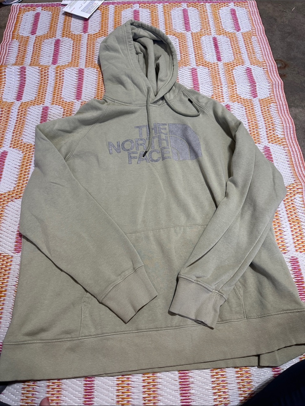 The North Face Sage Green Pullover Hoodie with Logo